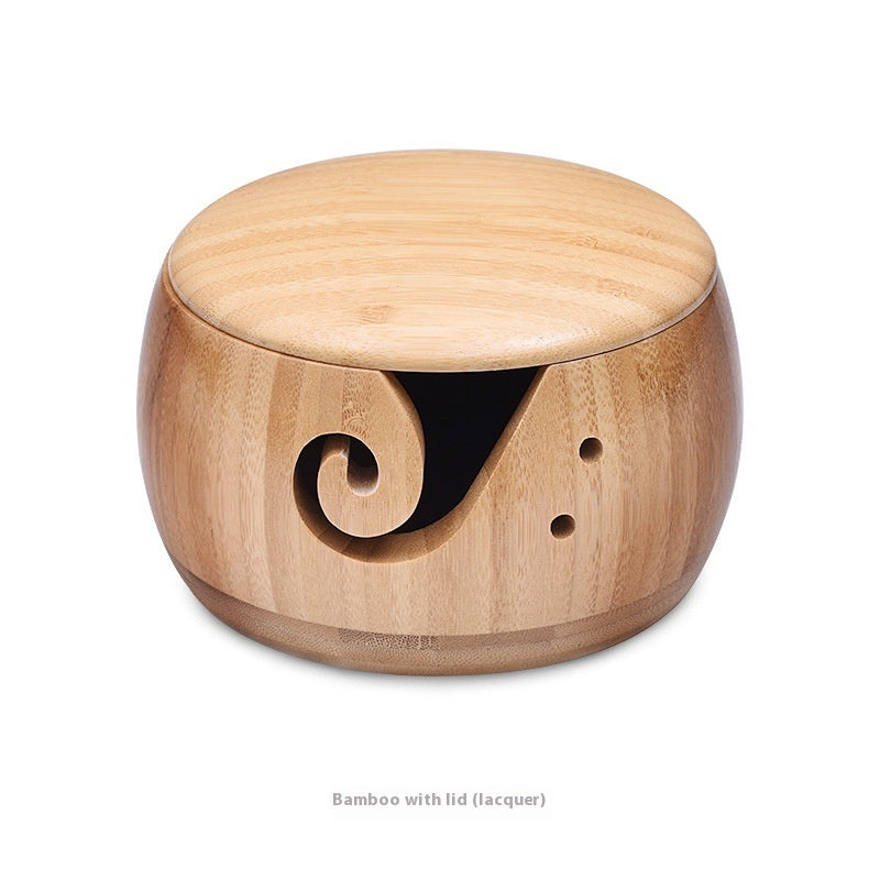 Creative Wooden Wool Storage Bowl