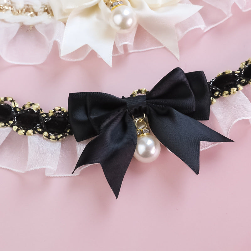 Elastic Bow Pet Collar