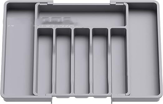 Adjustable Cutlery Rack Compact Silver Storage Box