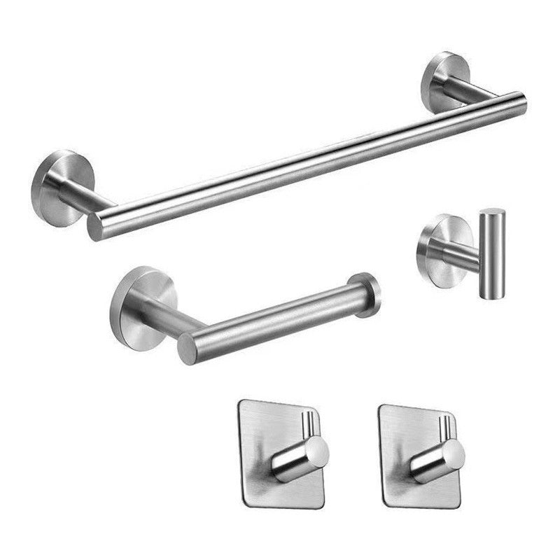 Stainless Steel Towel Rack Coat And Cap Bathroom Hook Bathroom Five-piece Set