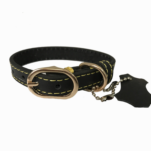 Pet Leather Collar Color Cowhide