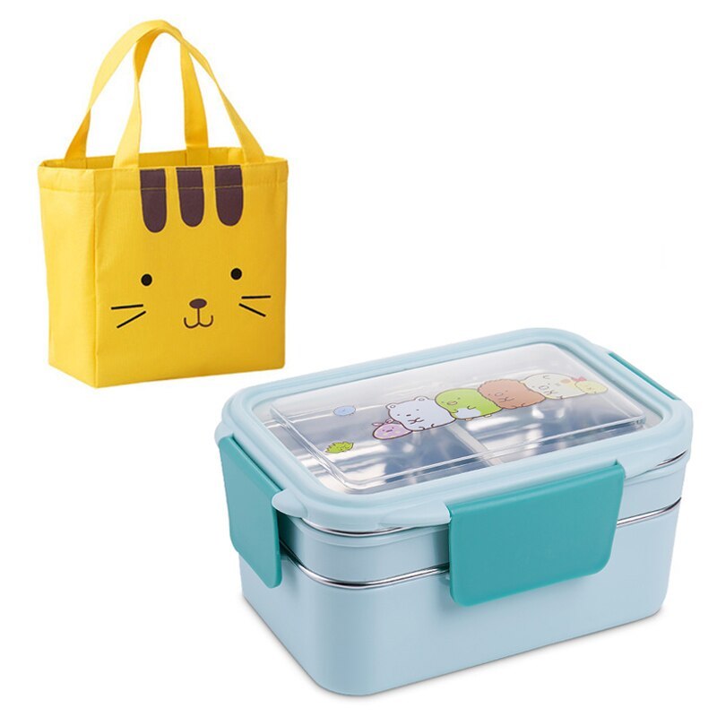 Stainless steel lunch box, double lunch box