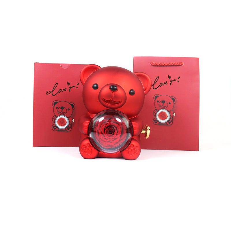 Teddy Bear Gifts Box With Necklace