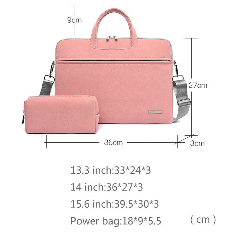 Sac à main en cuir PU pour femmes et hommes, sacoche de transport pour ordinateur portable, mallette pour Macbook Air 13.3 14 15.6 pouces, sac à bandoulière pour souris