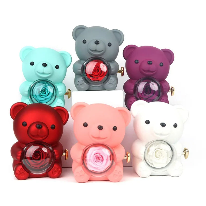 Teddy Bear Gifts Box With Necklace