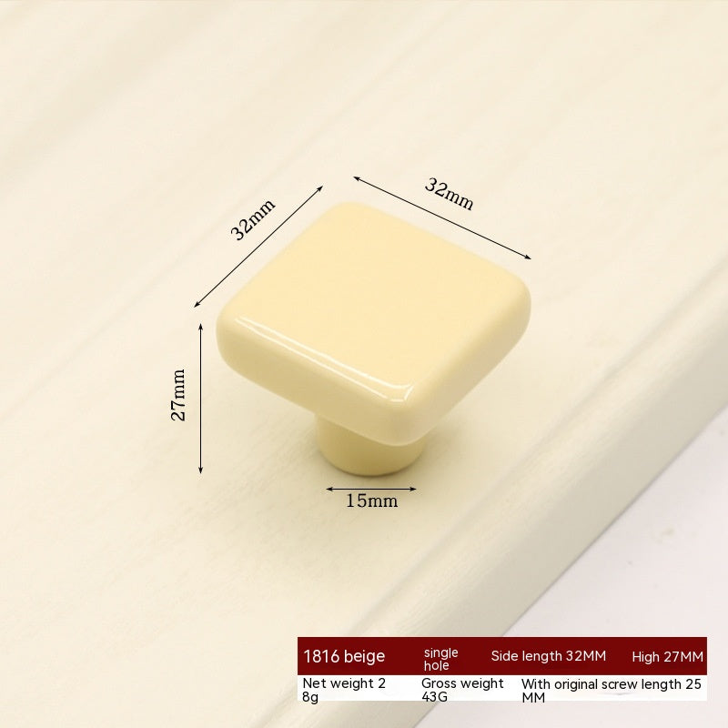 Simple Color Ceramic Cabinet Door Handle