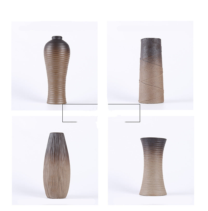 Coarse ceramic medium large simple modern vase