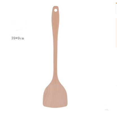 Unpainted wooden shovel