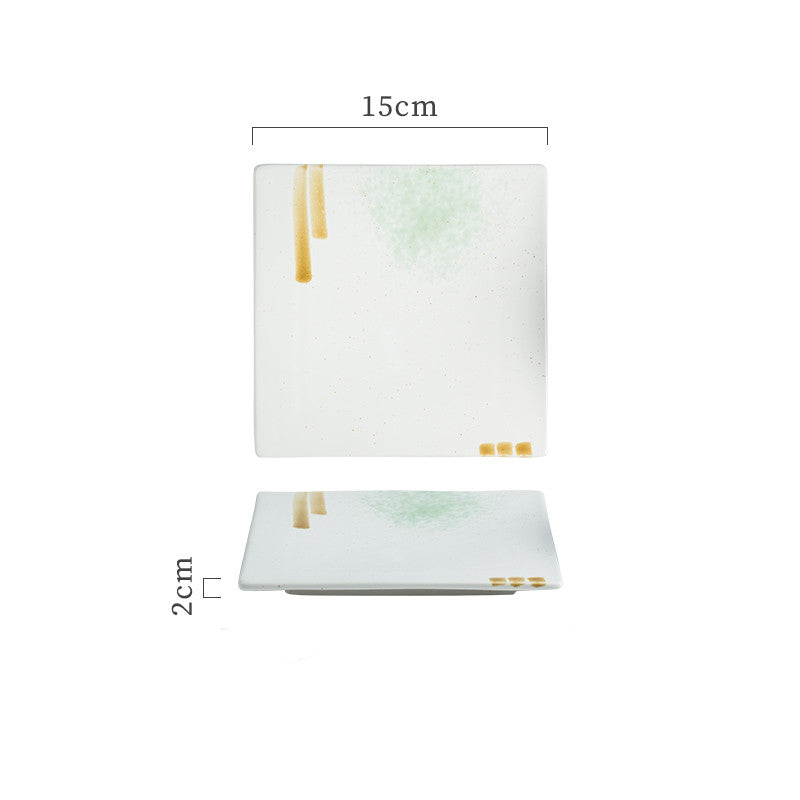 Creative Ceramic Plate Square Household