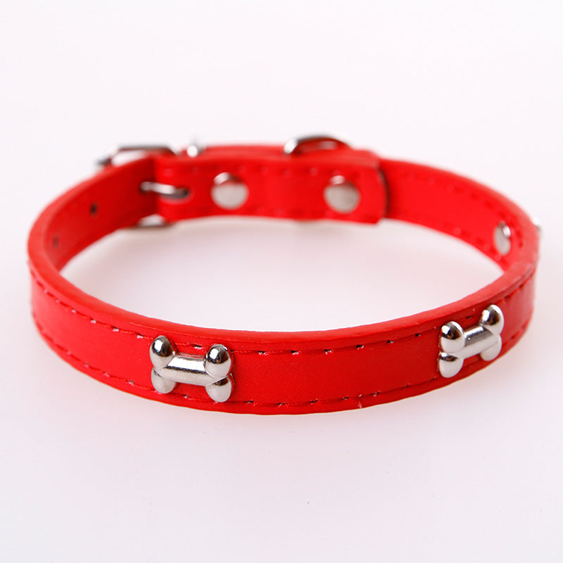 dog cat leather collar