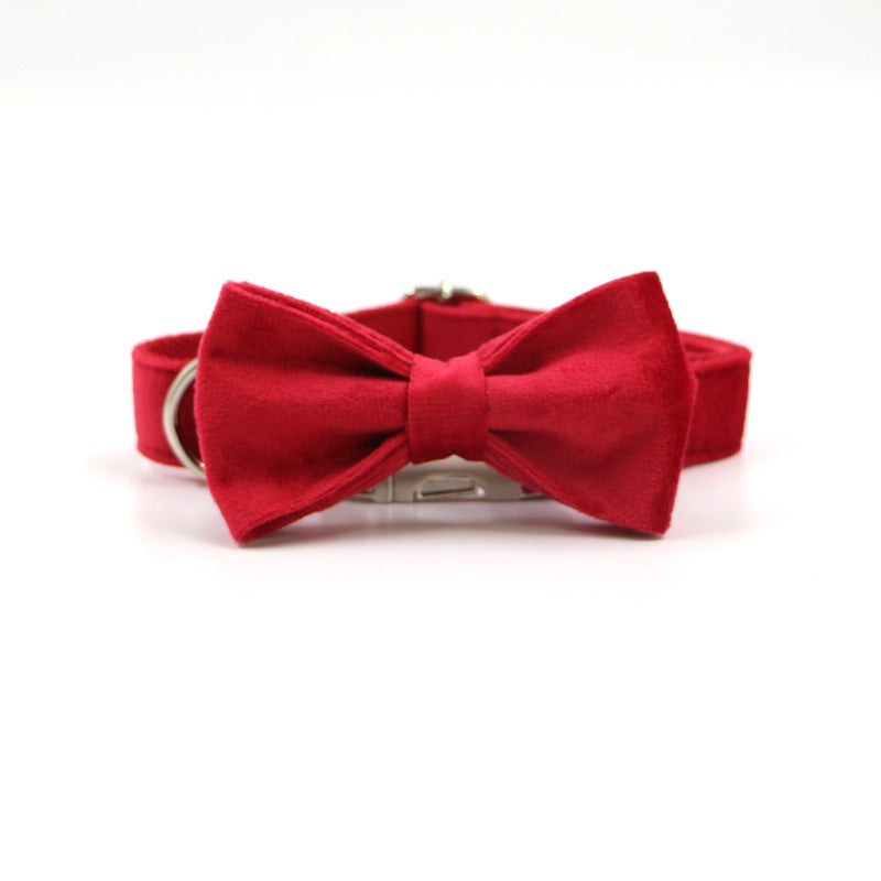 Dog Collar, Tie Bow Set