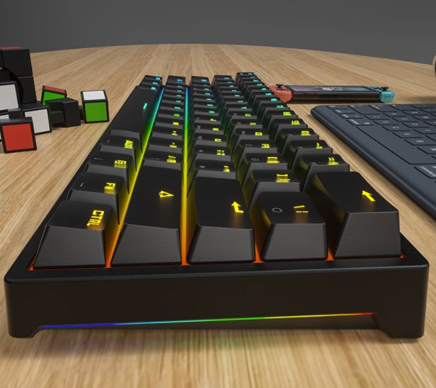 61-key Pluggable Mechanical Keyboard RGB Light Effect Computer Keyboard