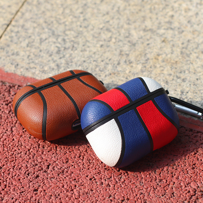 Basketball Headphone Case Handmade Leather