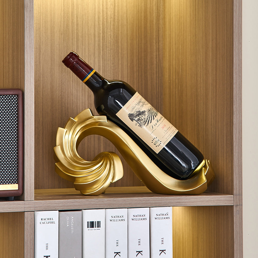 Gold Minimalist Spiral Wine Rack