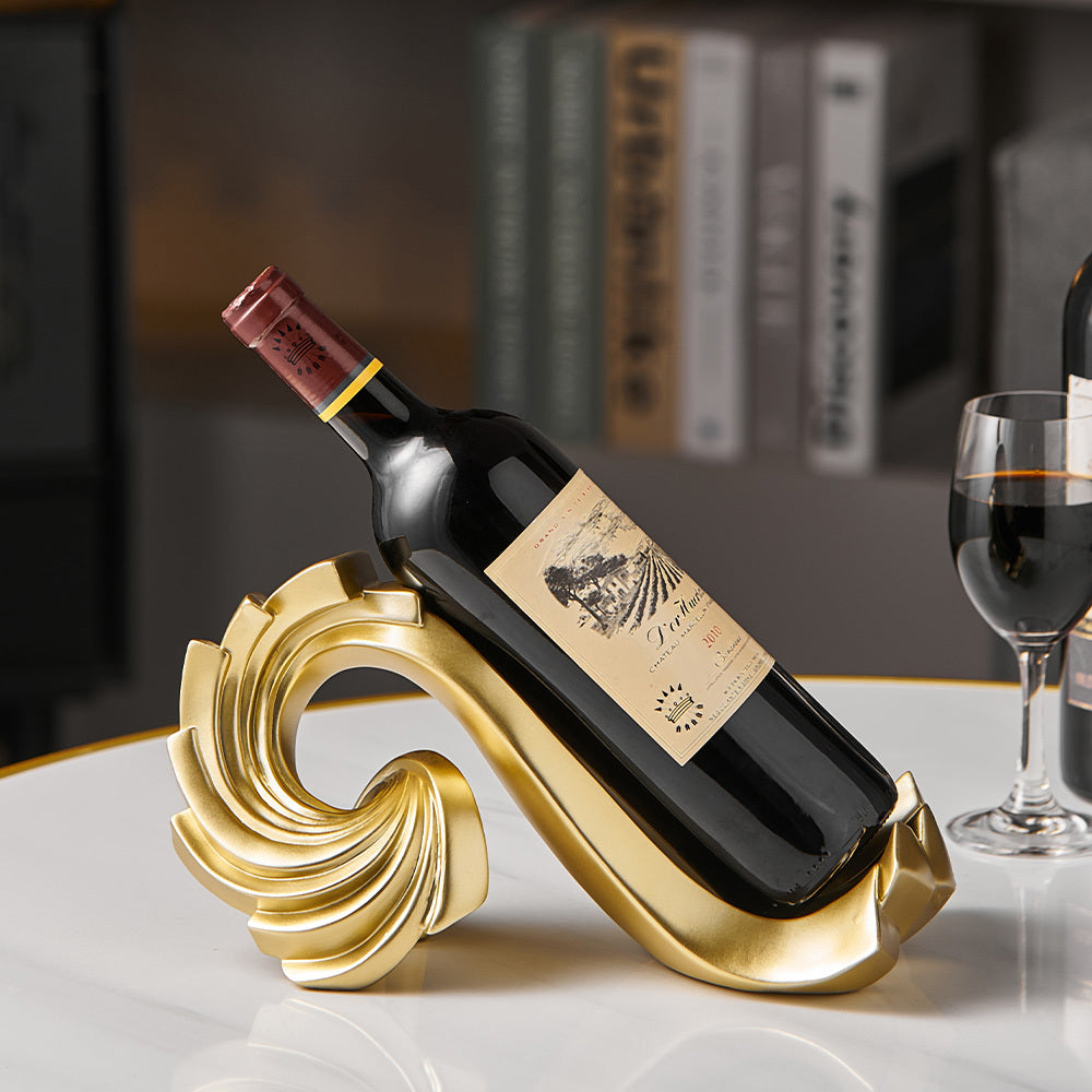 Gold Minimalist Spiral Wine Rack