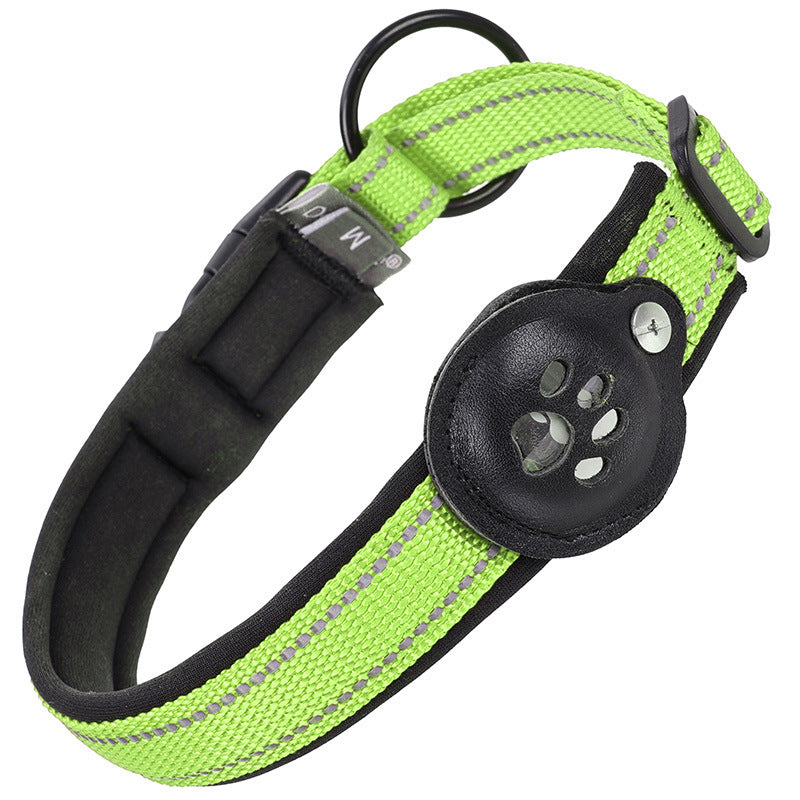 Leather Nylon Pull Resistant Reflective Pet Collar