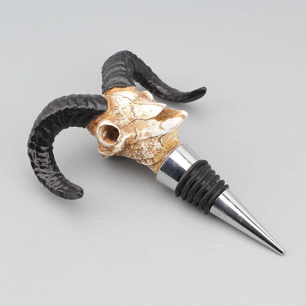 Buffalo Skull Wine Bottle Stopper