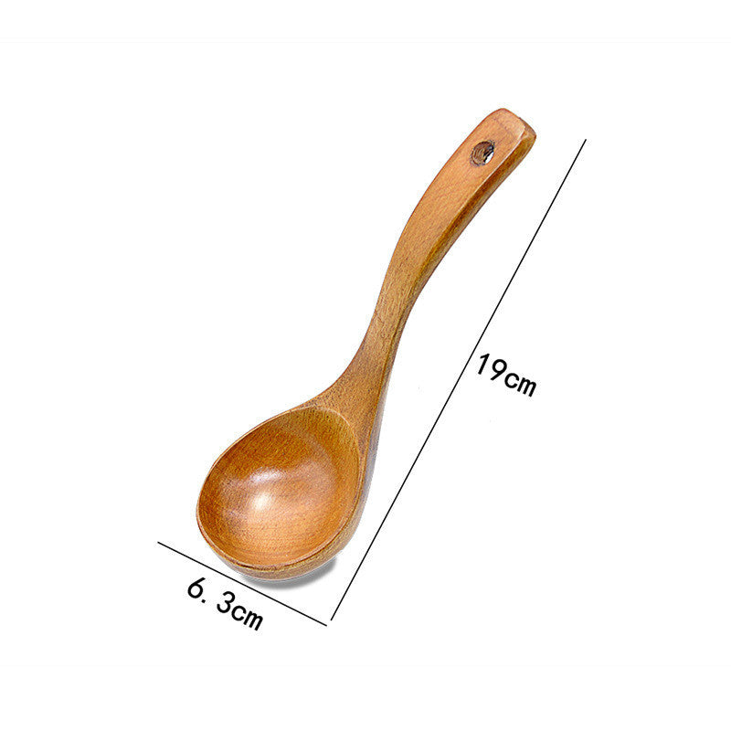 Wood Spoon With Curved Handle