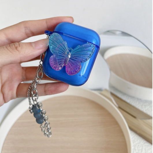 Stereo Butterfly Headphone Cover Bluetooth Wireless Transparent Soft Shell