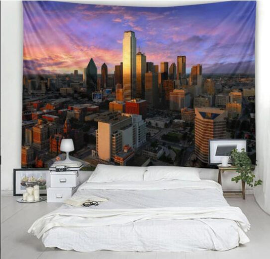 City landscape tapestry