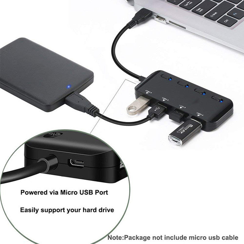 Usb3.04 Port Hub for High Speed One Trailer Four