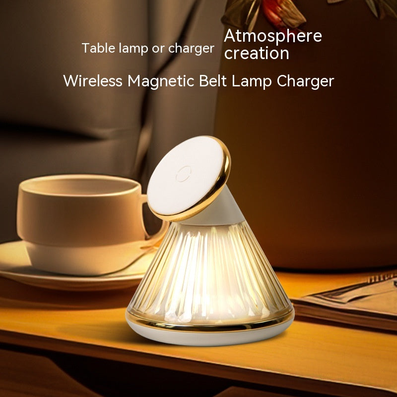 Night Table Lamp 15W Wireless Charger Magnetic Fast Wireless Seat