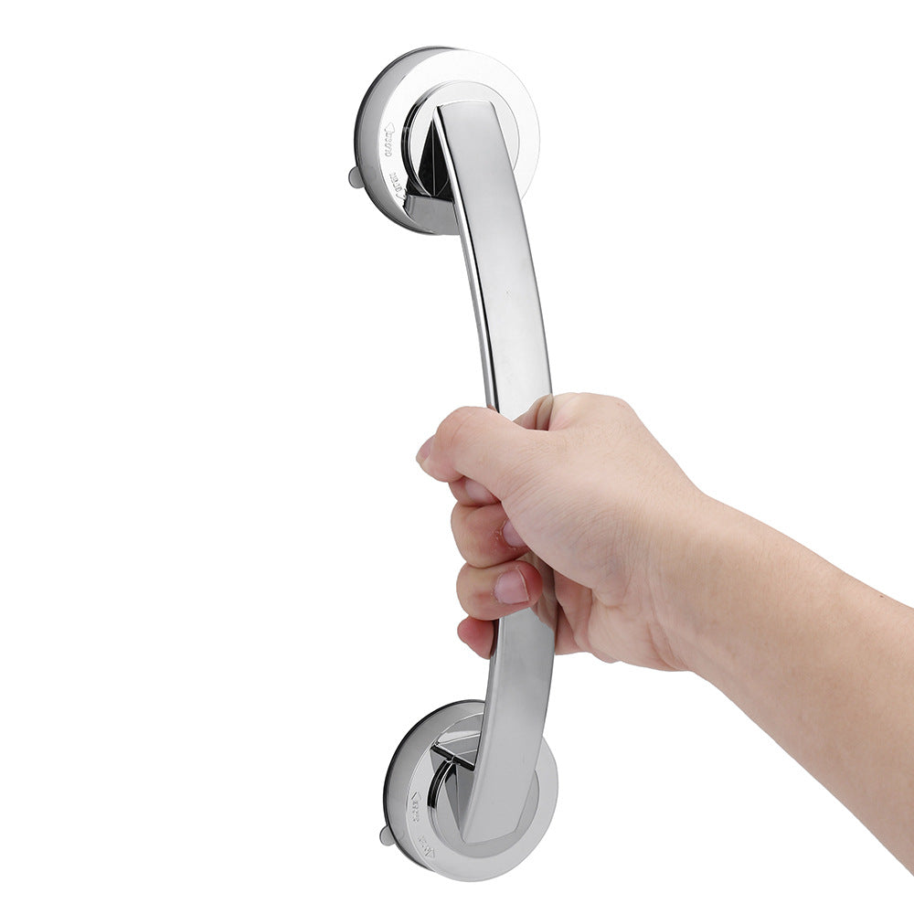 Seamless suction cup type glass door handle