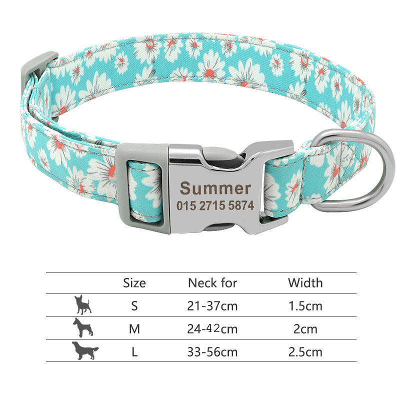 Adjustable Nylon Dog Collar