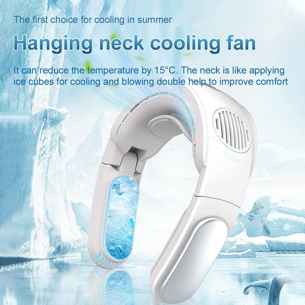 Multi-speed Adjustable Cold Compress Hanging Neck Fan