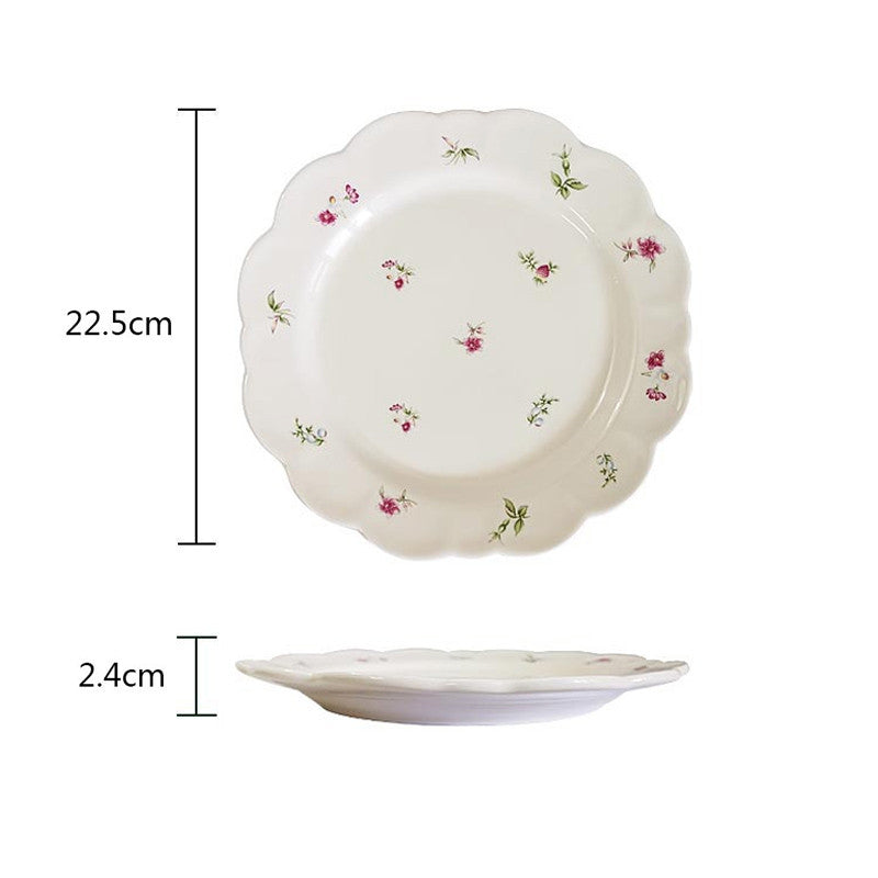 Ceramic French Dessert Plate Premium Salad Bowl