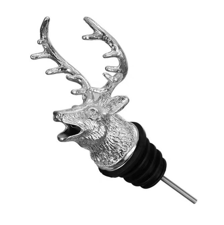 Deer head wine pourer