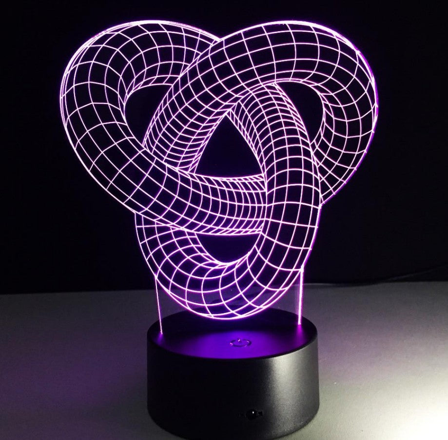 3D Optical Illusion LED Lamp Hologram