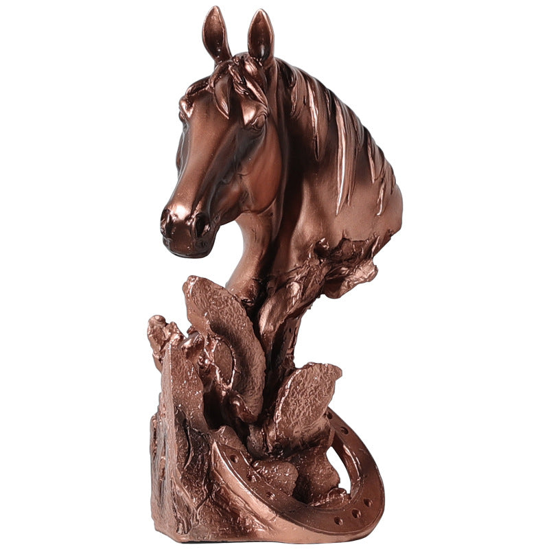 War Horse Bronze Horse Head Power Horse Resin Crafts