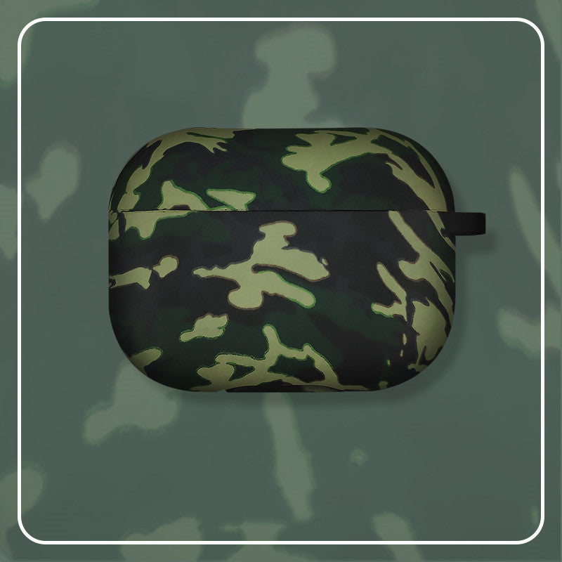 Compatible with Apple, Camouflage green wireless earphone shell