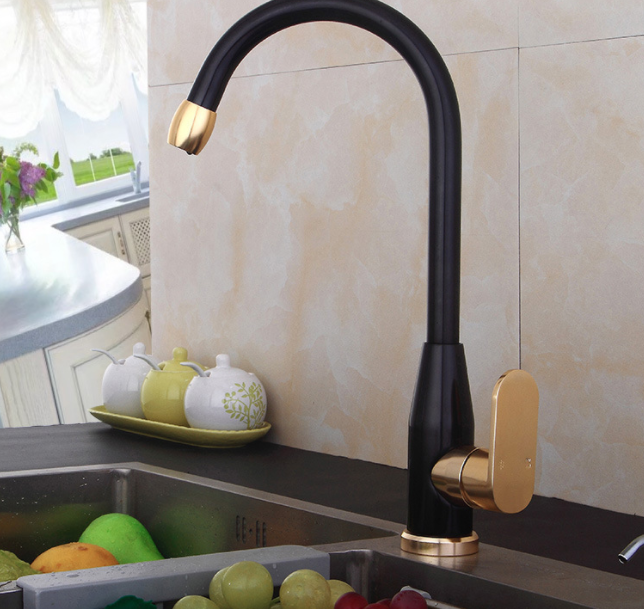 Space aluminum faucet hot and cold bathroom washbasin faucet