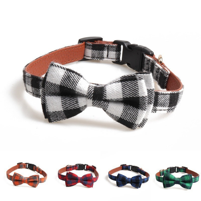 British plaid pet collar