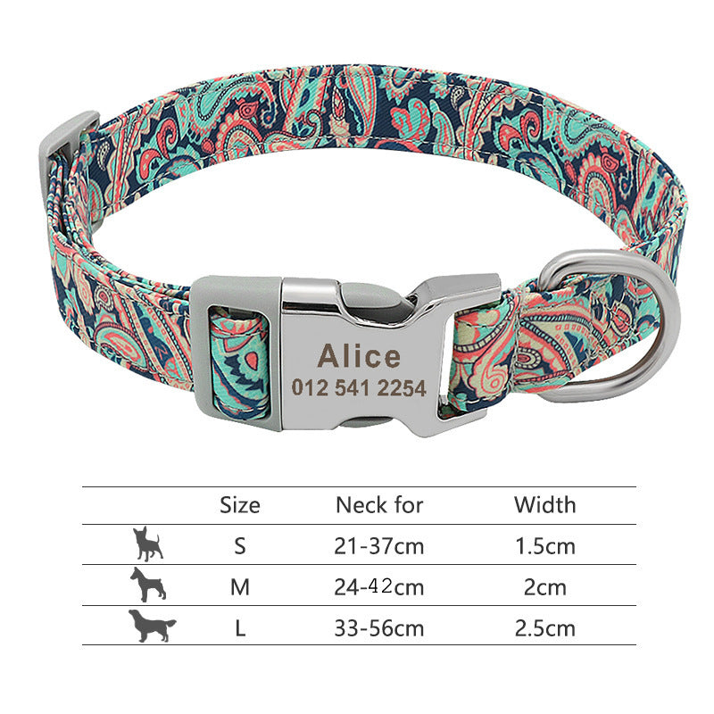 Adjustable Nylon Dog Collar