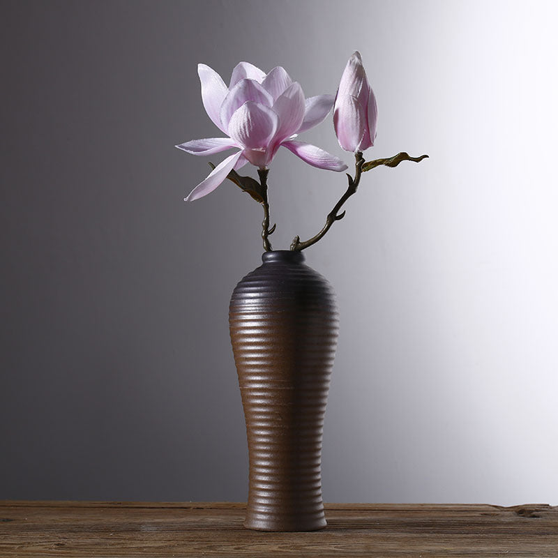 Coarse ceramic medium large simple modern vase