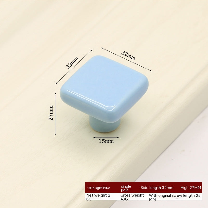 Simple Color Ceramic Cabinet Door Handle