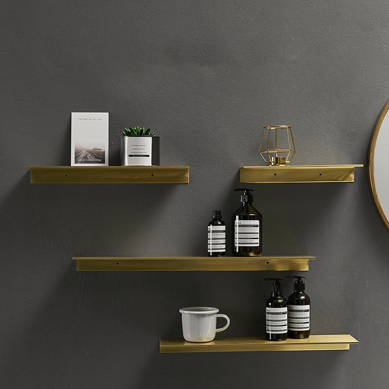 Bathroom brushed gold aluminum shelf