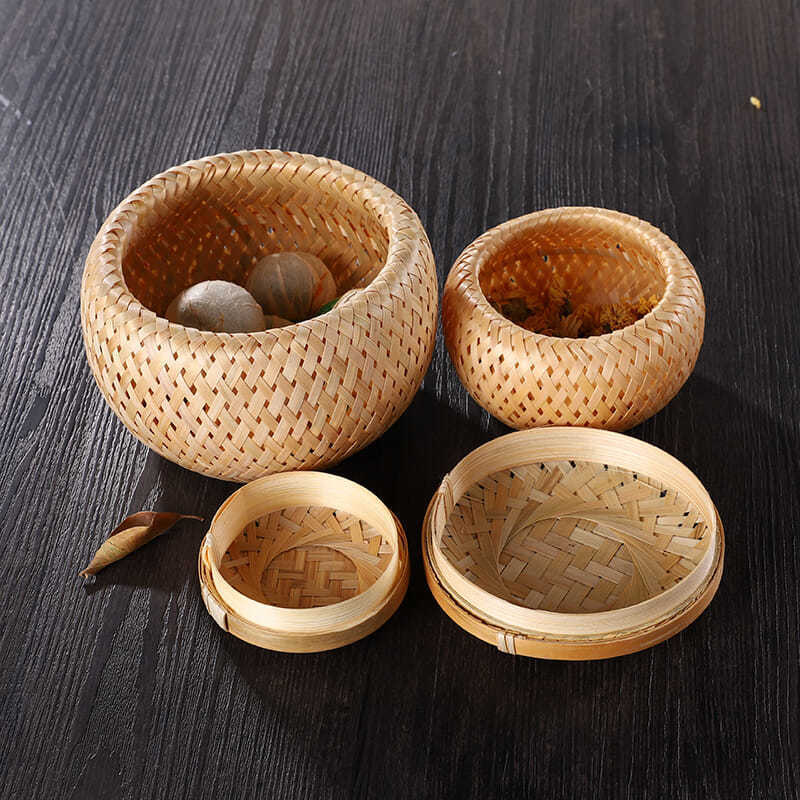 Bamboo Woven Tea Pot Box