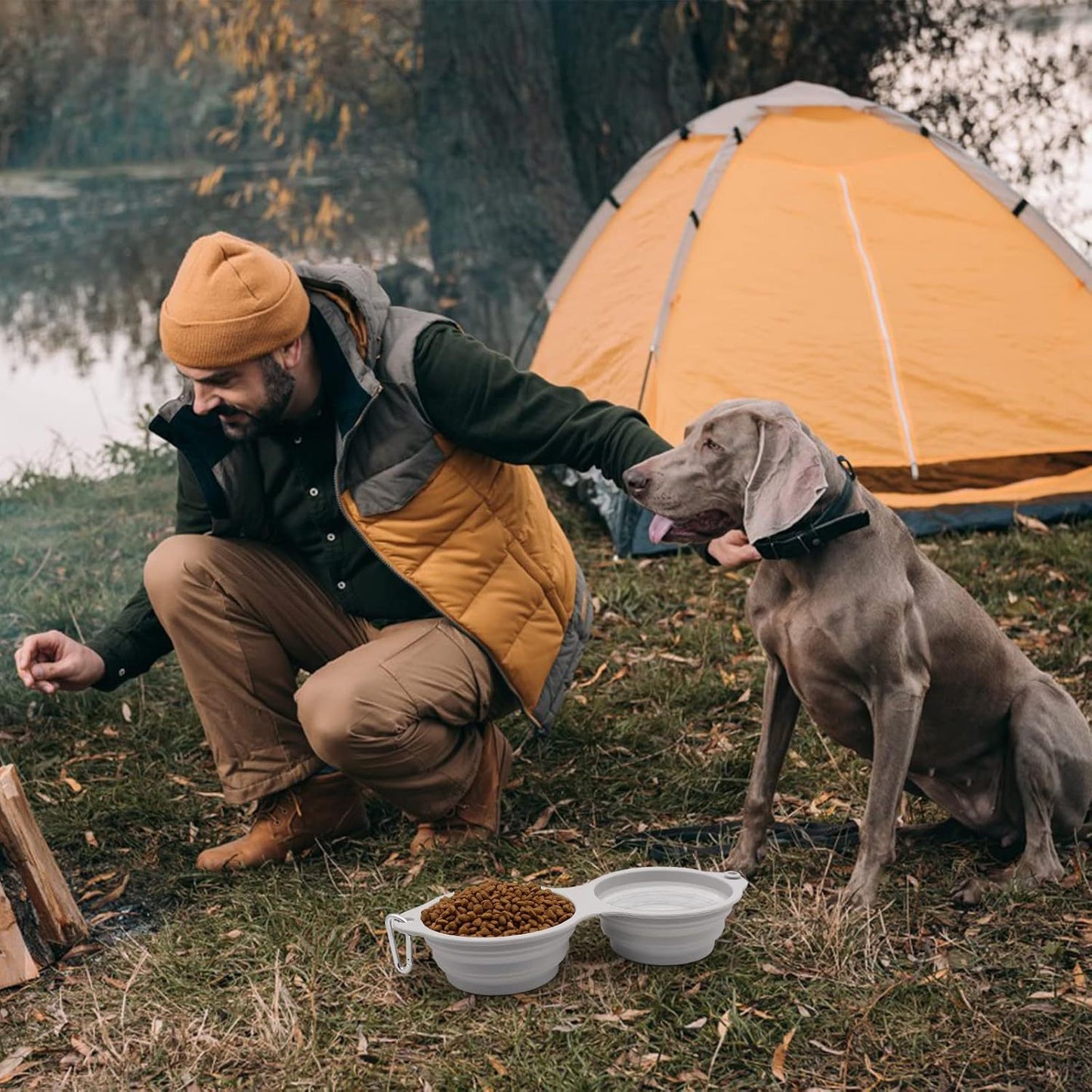 Foldable Pet Food Water Bowl