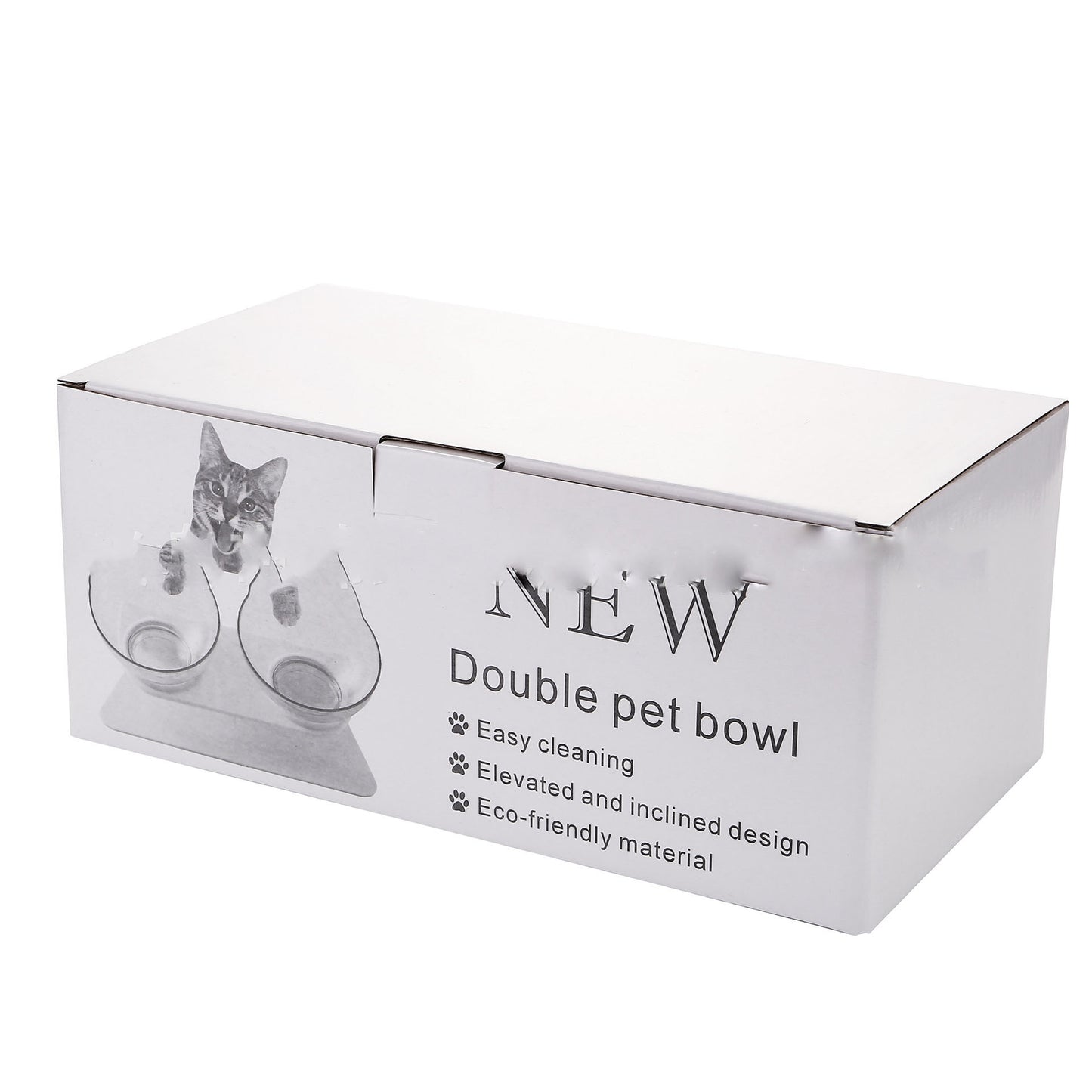 Double Cat Bowl With Raised Stand