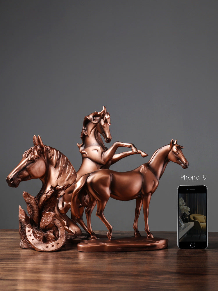 War Horse Bronze Horse Head Power Horse Resin Crafts