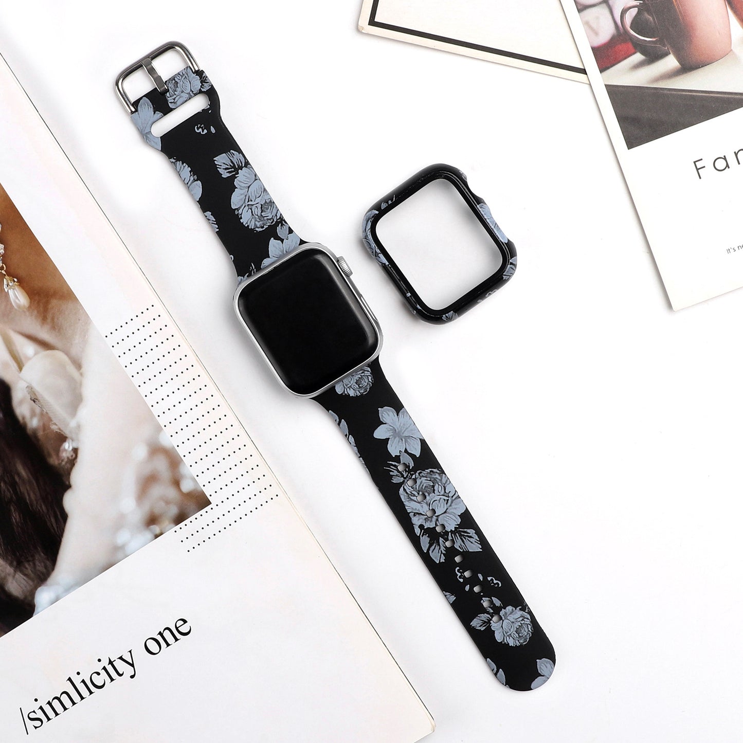 Trendy Fashion Printed Silicone Watch Strap