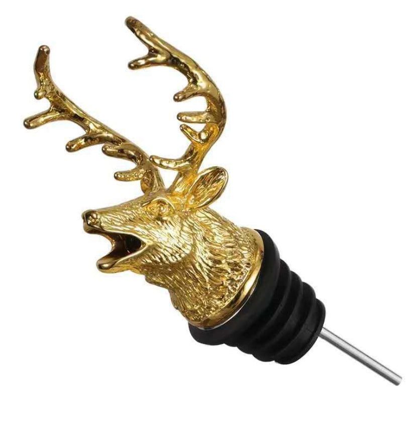 Deer head wine pourer