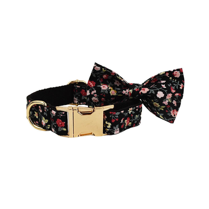 Removable Cute Bow Lettering Printed Pet Collar