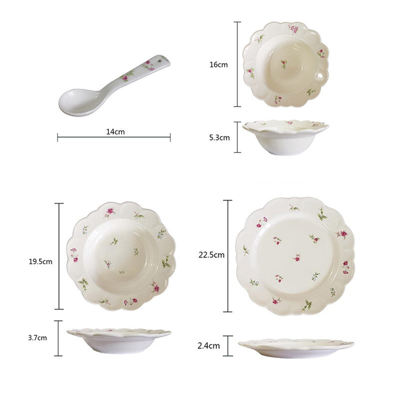 Ceramic French Dessert Plate Premium Salad Bowl