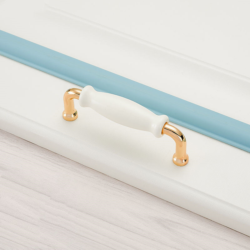 Zinc alloy golden ceramic handle