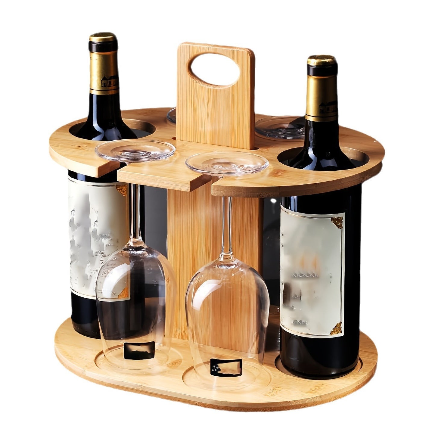 Wooden Wine Rack Ornament Made Of Bamboo